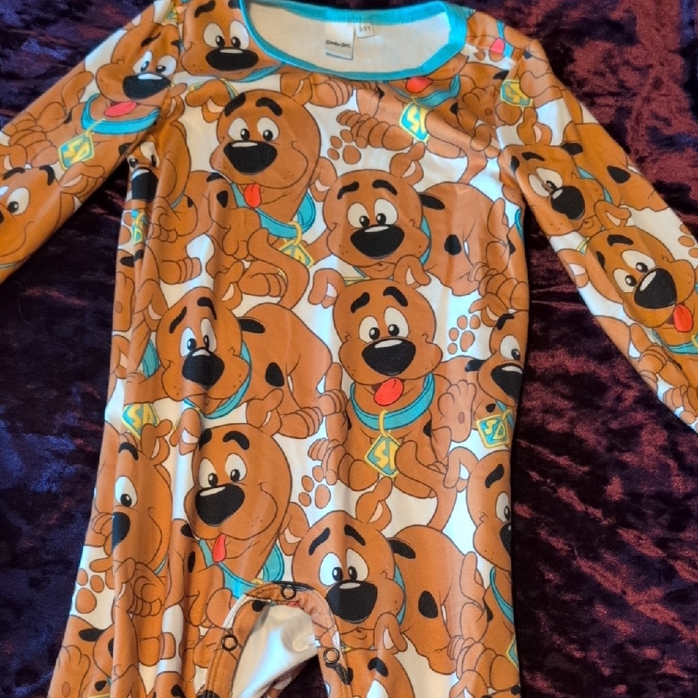Scooby-Doo Kids One Piece Pajama - Brown